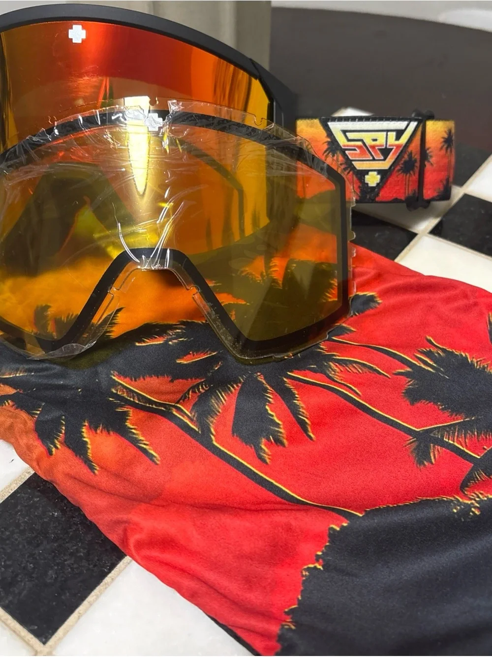 SPY Optic Men's Orange Mirrored Snow Goggles